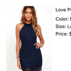 Lulus Lace Crochet Cocktail Dress